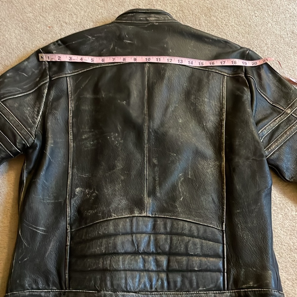 🎉HOST PICK🎉 Vintage Report Collection Racer Motorcycle Distressed Leather Jacket - Picture 14 of 14